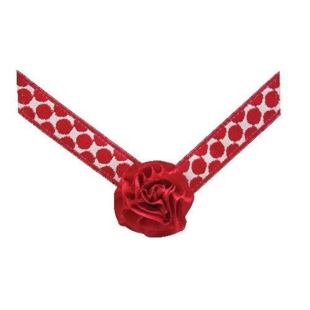 Switch Flops by Lindsay Phillips Mai Strap Red Cream Polkadot Rose Flower Medium
